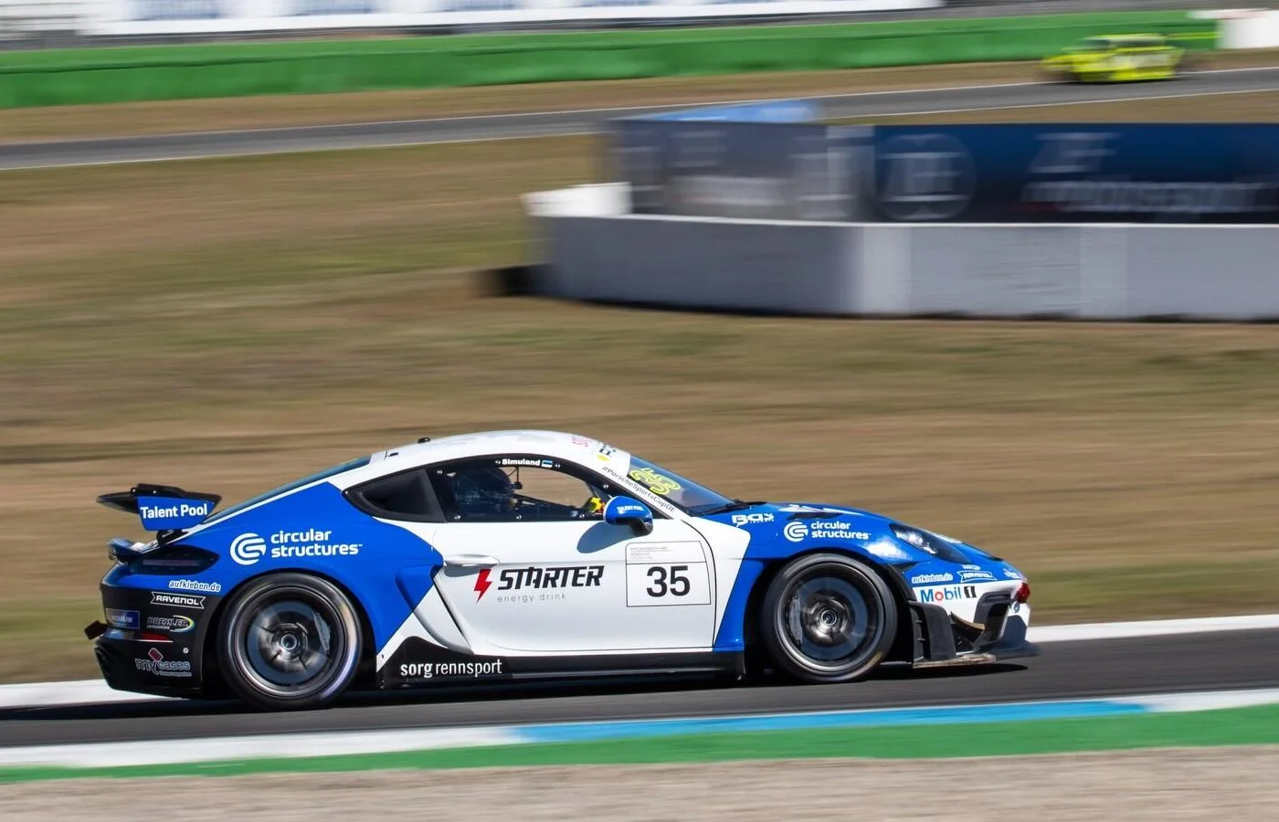 Ragnar Simuland racing the Porsche GT4 RS at Hockenheim